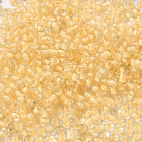 Pandahall storkøbsvarer Seed beads, gul, 2mm, 450gr