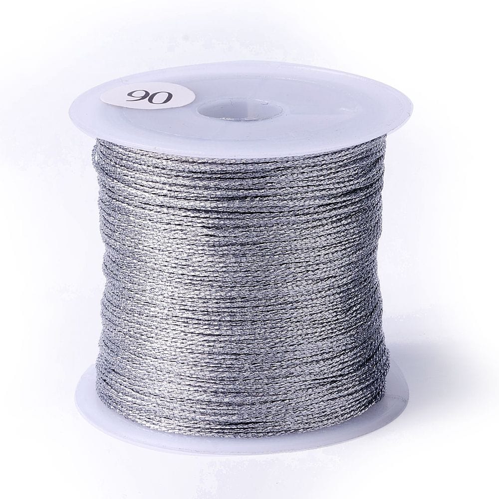 Pandahall Tråd etc Metallisk tråd, sølvfarvet 0,5mm, 50 m