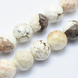 Pandawhole Ass. perler og sten Magnesit, facetteret, 6 mm.