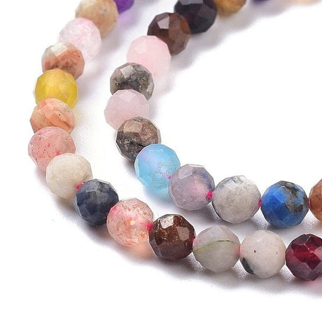 Pandawhole Ass. perler og sten Naturstens Mix, Farve Mix, 3mm