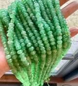 Pandawhole Jade Jade, Grøn, Facetteret, Rondel, 6x4mm