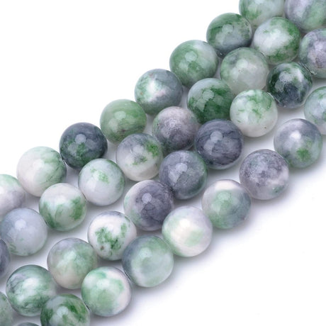 Pandawhole Jade Jade Perler, Farve Mix, grøn/grå, 6mm