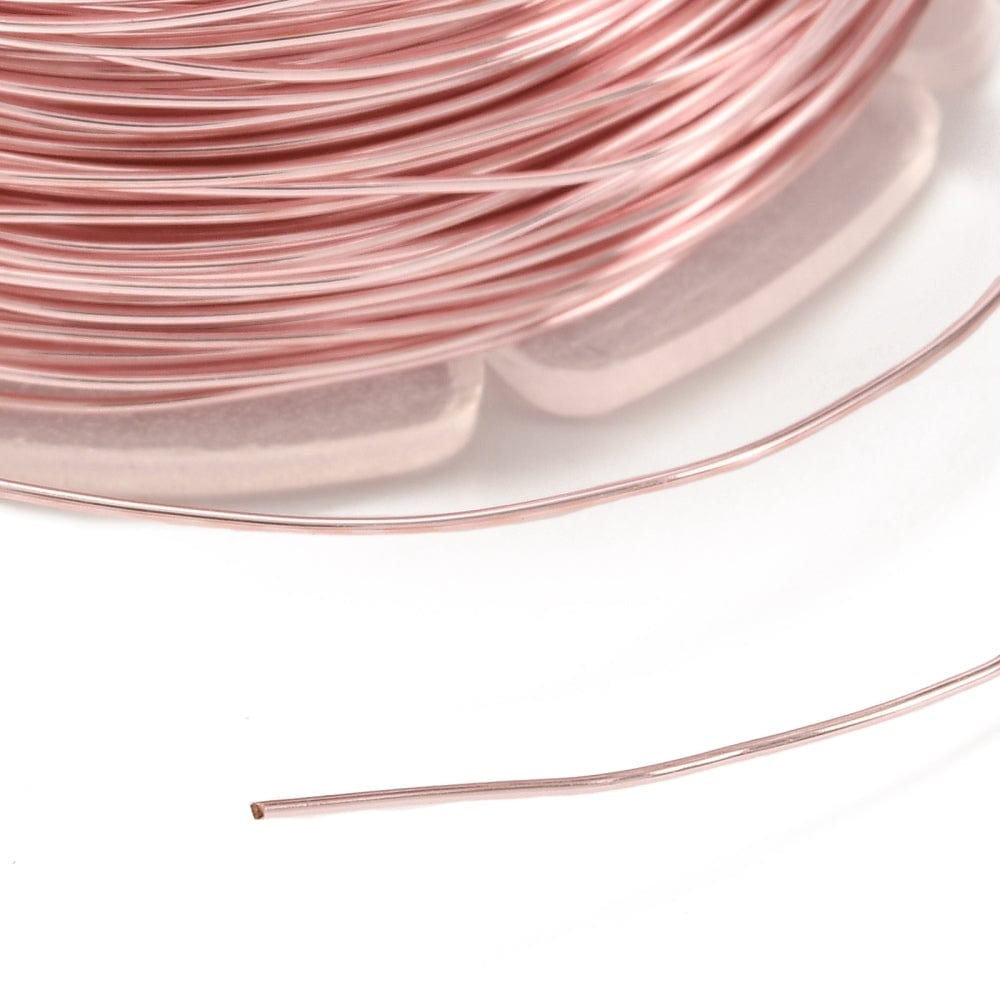 Pandawhole Tråd etc Kobber wire, rosa, 0,4mm, 20m, (Meget slidstærk)