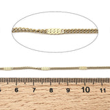 Panser Kæde – 18K Forgyldt Stål (2x1mm, 1 meter) - Uniq Perler - 123465