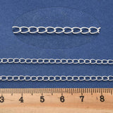 Panser Kæde – Langtidsholdbar Forsølvet Messing (3x4mm) 1 Meter - Uniq Perler - 123989