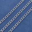 Panser Kæde – Langtidsholdbar Forsølvet Messing (3x4mm) 1 Meter - Uniq Perler - 123989