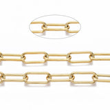 Papirklips Kæde, Forgyldt Stål, 17x7x2mm - Uniq Perler - 113107