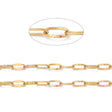 Papirklips Kæde i Forgyldt Stål – Vandfast (10,5x4,5x1mm, Meter) - Uniq Perler - 111855