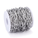 Papirklips Kæde, Stål, (16x6x1mm) - Uniq Perler - 111331