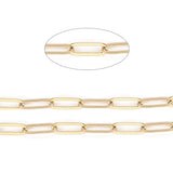Papirklips Kæde, Stål, Vandfast, Forgyldning, (10x3,5x0,8mm) - Uniq Perler - 473840