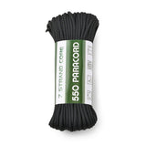 Paracord 550 Snor – Sort, 7 - Strenget Polyester (4mm, 10 Meter) - Uniq Perler - 122705