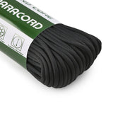 Paracord 550 Snor – Sort, 7 - Strenget Polyester (4mm, 10 Meter) - Uniq Perler - 122705