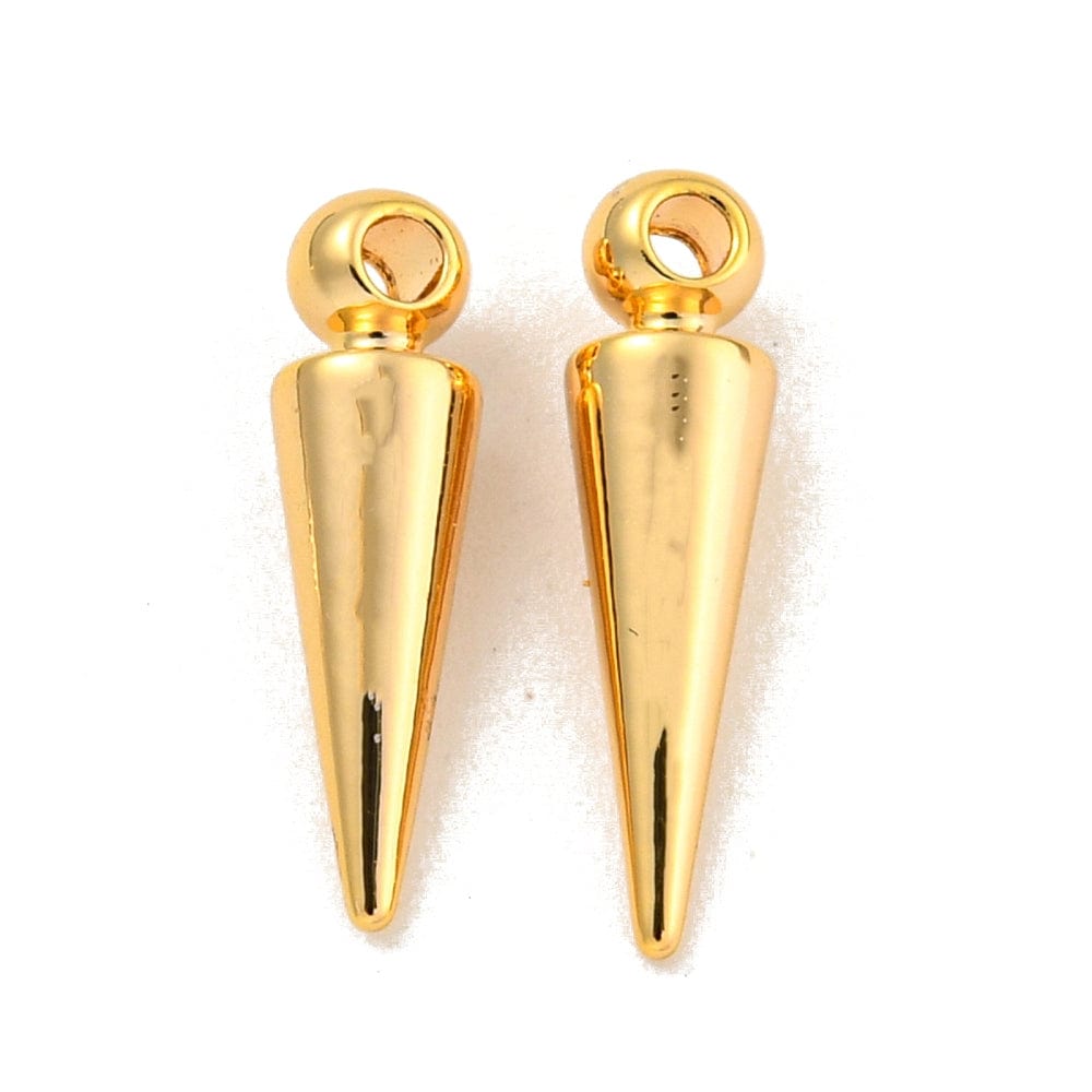 Pendul Vedhæng, 18K Forgyldt, 15x4mm, 2 stk. - Uniq Perler - 113271