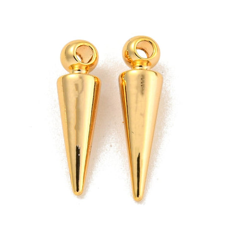 Pendul Vedhæng, 18K Forgyldt, 15x4mm, 2 stk. - Uniq Perler - 113271