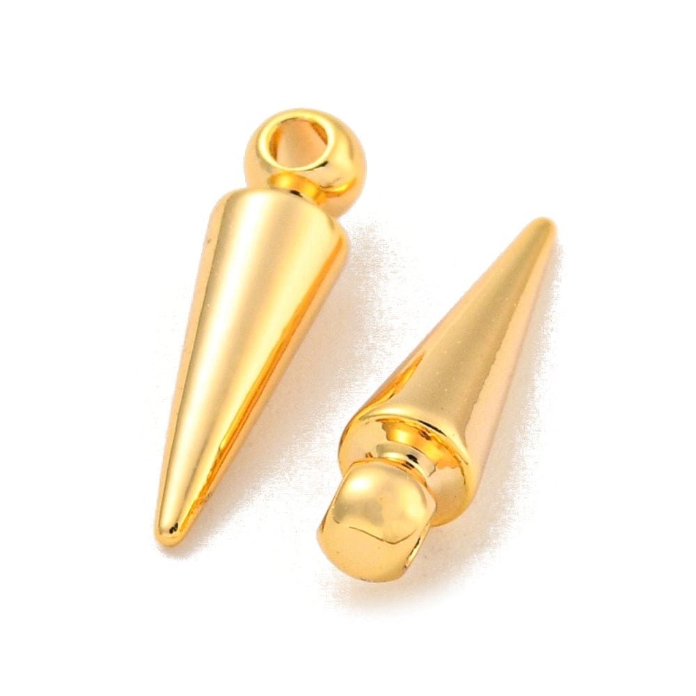 Pendul Vedhæng, 18K Forgyldt, 15x4mm, 2 stk. - Uniq Perler - 113271