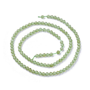 Peridot – Grøn, Facetteret (3mm) - Uniq Perler - 111620