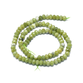 Peridot – Grön Facetterad Rondell (6x4mm) - Uniq Perler - 111622