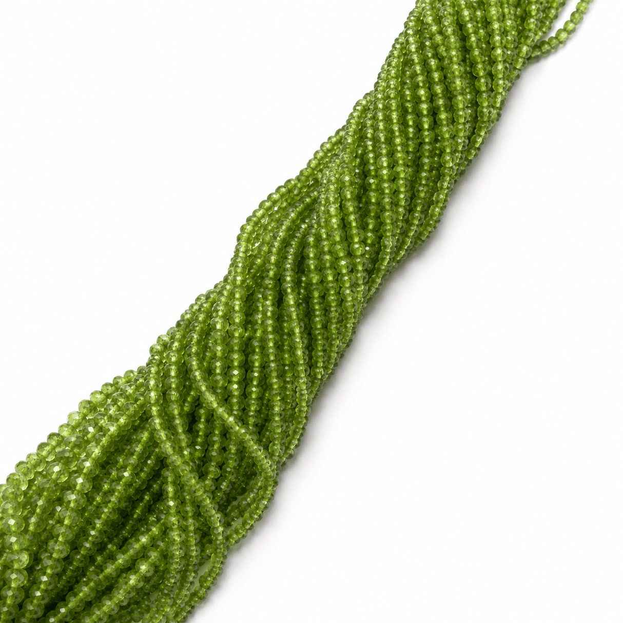 Peridot Perler – Grøn, Runde (2mm) - Uniq Perler - 122490