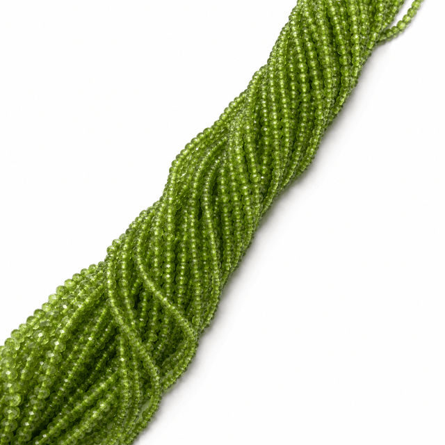 Peridot Perler – Grøn, Runde (2mm) - Uniq Perler - 122490