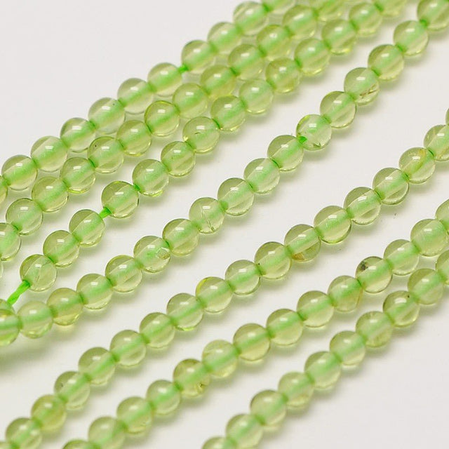 Peridot Perler – Grøn, Runde (2mm) - Uniq Perler - 122490