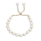Perle Armbånd – Naturlig Perle & Messing (Justerbar) - Uniq Perler - 