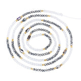 Perle kæde Med Glasperler – Sort (130cm) - Uniq Perler - 125186
