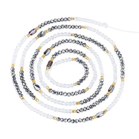 Perle kæde Med Glasperler – Sort (130cm) - Uniq Perler - 125186