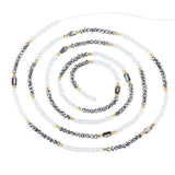 Perle kæde Med Glasperler – Sort (130cm) - Uniq Perler - 125186