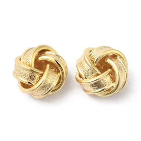 Pearl – Knot, 18K Gold-plated (11.5x7mm) 4 pcs - Uniq Perler - 