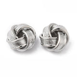 Perle – Knude, Platinbelagt (11.5x7mm) 4 stk - Uniq Perler - 