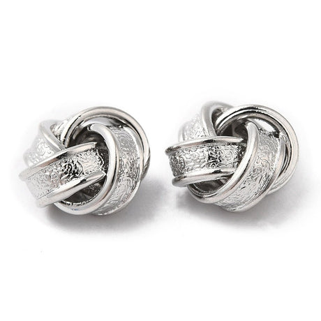 Perle – Knude, Platinbelagt (11.5x7mm) 4 stk - Uniq Perler - 