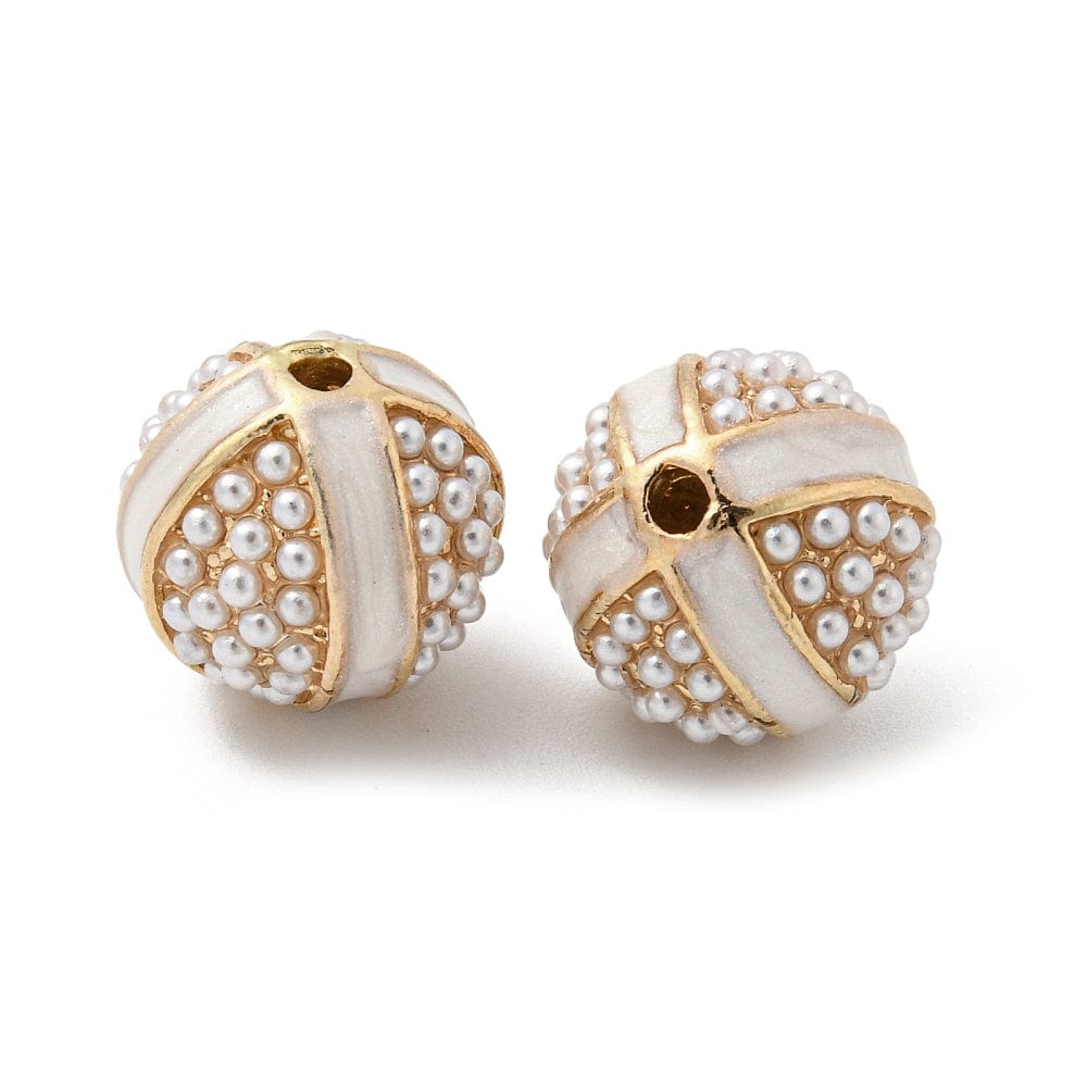 Perle Med Emalje Og Små Perler, 13mm - Uniq Perler - 111958