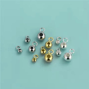 Perle mit Auge für anhänger, vergoldet Sterling silber, (5mm) - Uniq Perler - 115123