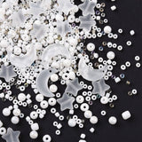 Perle Mix - Hvide/Klare Nuancer (2 - 16mm) ca. 42g - Uniq Perler - 614847