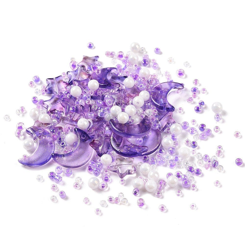 Perle Mix - Lilla Nuancer (2 - 16mm) ca. 42gr - Uniq Perler - 811845