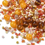 Perle Sett – Akrylperler og Glassperler Brun Mix (84 gram) - Uniq Perler - 