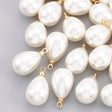 Pärla Hänge – Droppformad, 18K Förgylld Mässing (13x8mm)