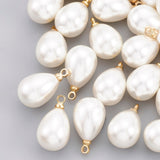 Pärla Hänge – Droppformad, 18K Förgylld Mässing (13x8mm)