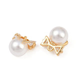 Perle vedhæng med 18K. forgyldt langtidsholdbar messing, (2 stk.) - Uniq Perler - 115484