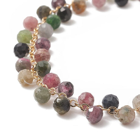 Perlearmbånd Med Turmalin Perler, (18cm) - Uniq Perler - 0000014475