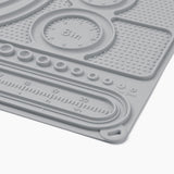 Perleboard – Silikone, Grå, Rektangulær (29x32cm) - Uniq Perler - 126245