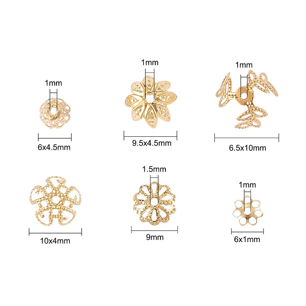 Perlehætte – Flere Modeller - Gyldent Mix (540 stk.) - Uniq Perler - 117093
