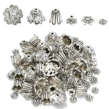 Perlehætter i Tibetansk Stil – Antik Sølv - Mix 50 stk. - Uniq Perler - 