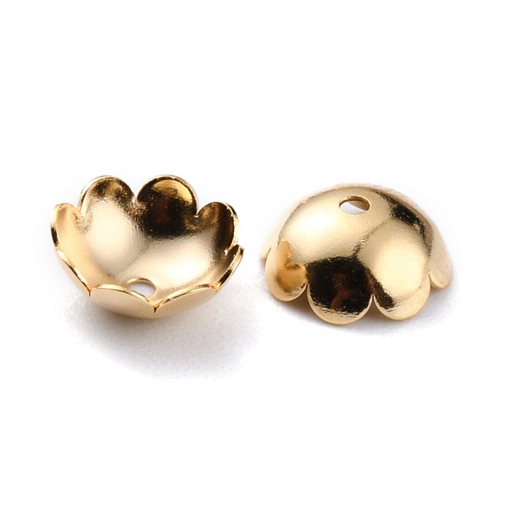 Perlehatte - 24K Forgyldt (8x3mm), 20 Stk - Uniq Perler - 0001489443