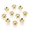 Perlekapper – Blomst (4mm, Forgyldt stål 10 stk.) - Uniq Perler - 120241