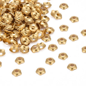 Perlekapper – Forgyldt Messing (4x1.2mm), 100 Stk - Uniq Perler - 0000014221