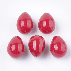 Beads Drop, Red, Top-drilled, 13.5x10mm - Uniq Perler - 113607