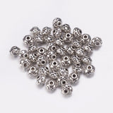 Perler i Tibetansk Stil – Donut, Antik Sølv (7mm) 20 stk. - Uniq Perler - 117016