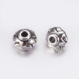 Perler i Tibetansk Stil – Donut, Antik Sølv (7mm) 20 stk. - Uniq Perler - 117016