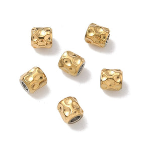 Perlen aus wasserfestem Vergoldet Stahl (4x4mm) 6 Stk. - Uniq Perler - 